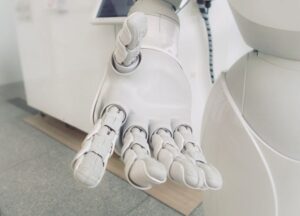 a robot reaching a hand out
