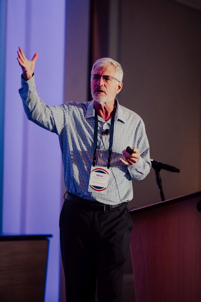 Steve Berkowitz presenting on AI in healthcare